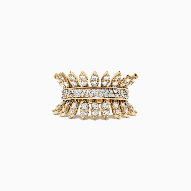 Crystal Daisy Brass Cuff - Image 3